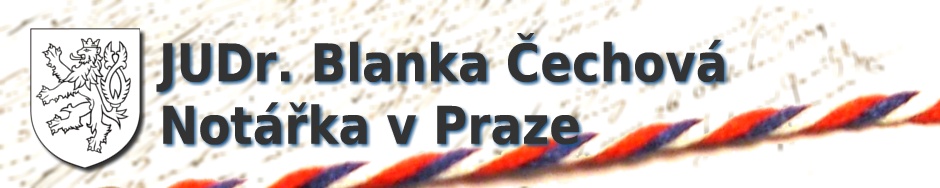 JUDr. Blanka Čechová - notářka v Praze